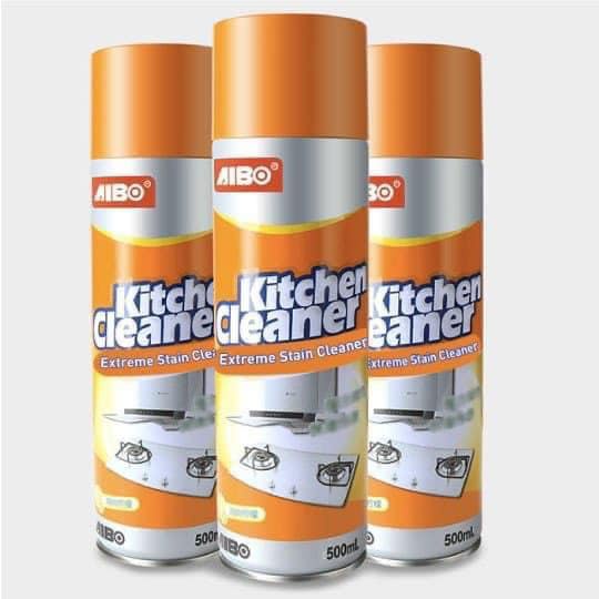 Bình xịt bọt tuyết tẩy rửa siêu sạch mầu cam kitchen cleaner nhà bếp 500ml