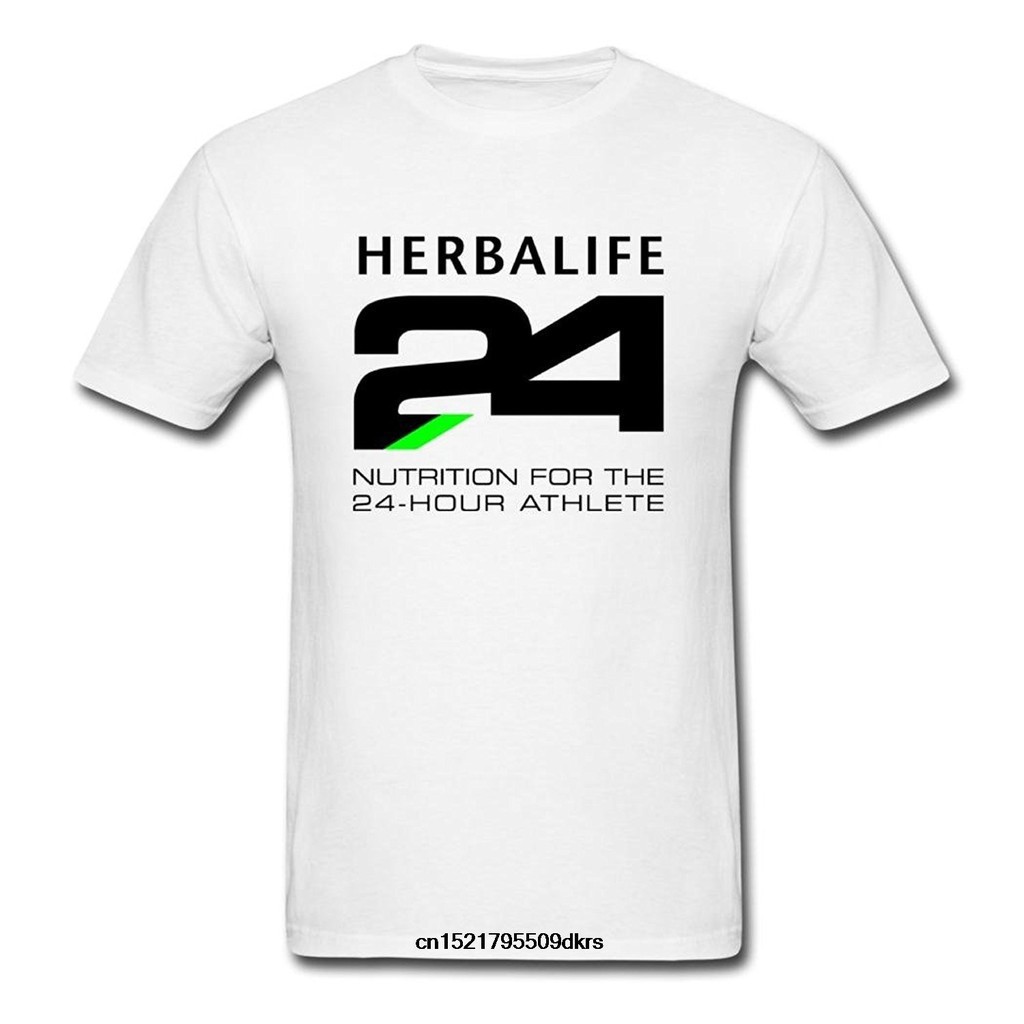 Áo thun cổ tròn cơ bản in chữ Herbalife 24 dành cho nam