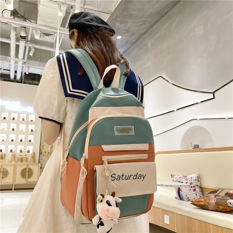Schoolbag Girl ins Fashion Junior High School students large capacity backpack Girl Middle School students backpack Girl