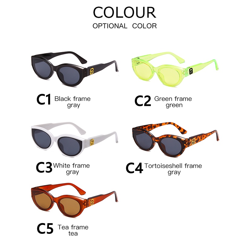 Kính Mát Gọng Nhỏ Hình Mắt Mèo Phong Cách Retro Thời Trang Unisex