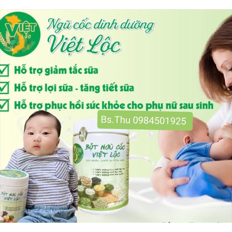 Thanh lý NGŨ CỐC VIỆT LỘC (ngũ cốc dinh dưỡng, bầu, lợi sữa) ĂN DẶM, CHÁO VỠ VIỆT LỘC bị móp hộp do vận chuyển