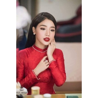 Áo dài cô dâu gấm tơ đẹp ( trắng, đỏ, hồng, vàng)