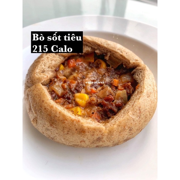 Bánh bao nguyên cám Bò Sốt tiêu