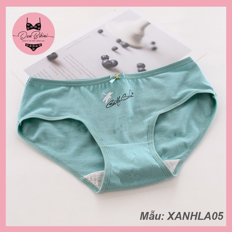 Quần Lót Nữ Cotton kháng khuẩn thoáng mát tông xanh lá dễ thương mã 1311 | BigBuy360 - bigbuy360.vn