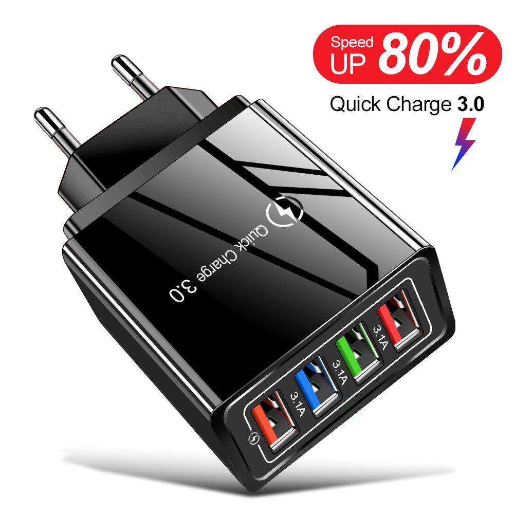 1 Cục Sạc 4 Cổng Usb Có Đèn LED Hàng Mới 2022 Dành Cho Điện Thoại Di Động
