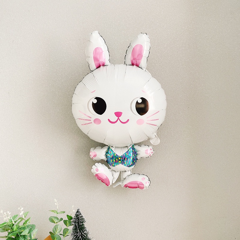 Bong Bóng Lá Nhôm Hình Thỏ/Mèo Dễ Thương Trang Trí Tiệc Sinh Nhật