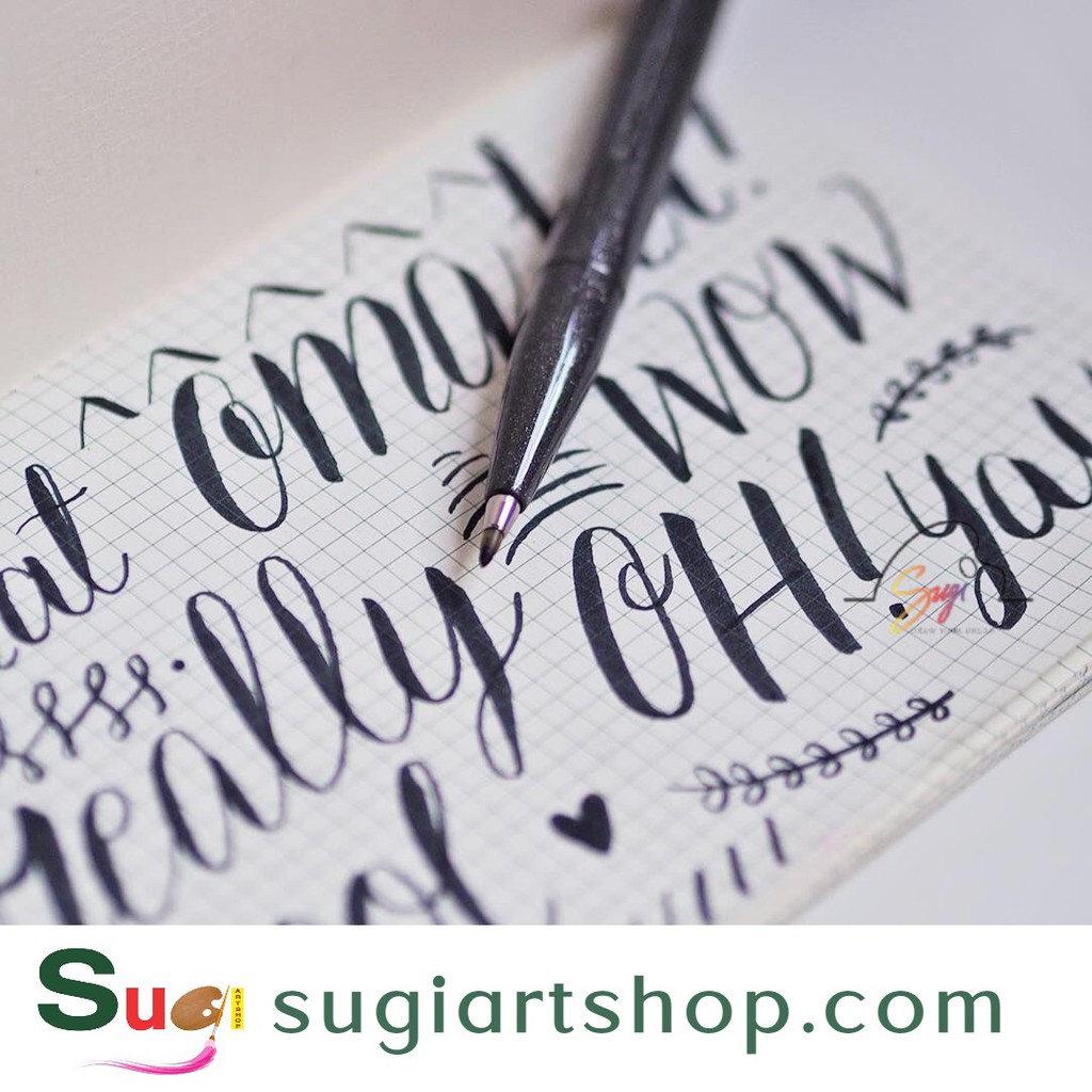 Bút viết thư pháp Pentel Fude Touch Brush Sign Pen bán lẻ theo màu cơ bản