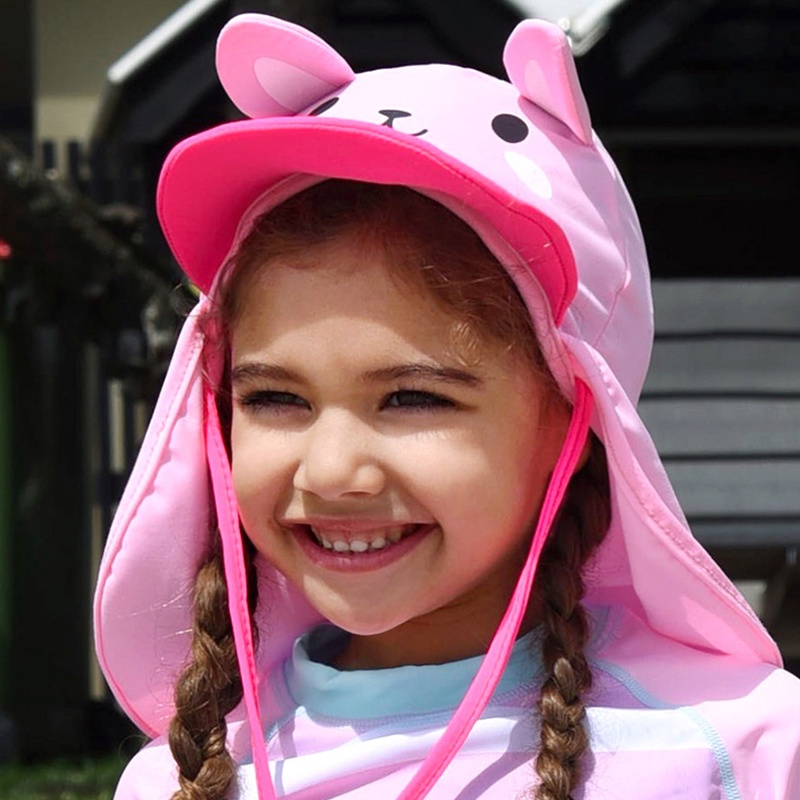 Nón Vành Tròn Chống Tia UV In Hình Động Vật Dễ Thương