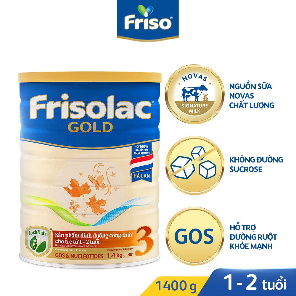 Sữa Bột Frisolac Gold 3 1400g (Dành Cho Trẻ Từ 1 - 2 Tuổi)