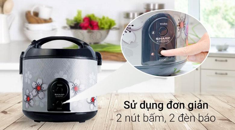 Nồi cơm điện Sharp 2.2 lít KS-R231STV ,TRƯNG BÀY sản xuất tại Thái Lan chất lượng tốt.