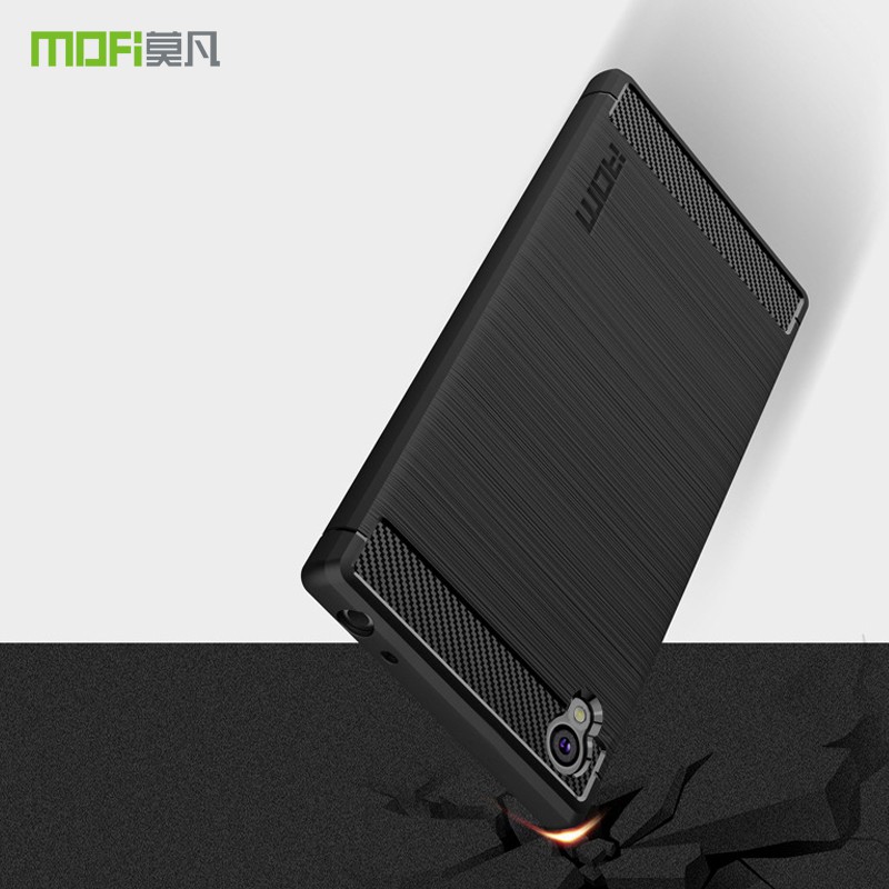 Ốp điện thoại chất liệu sợi carbon màu đen cho Sony Xperia L1