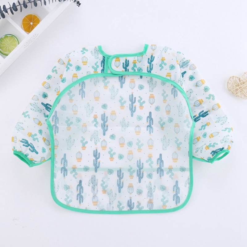 Yếm ăn dài tay chống thấm nước tiện dụng cho trẻ nhỏ