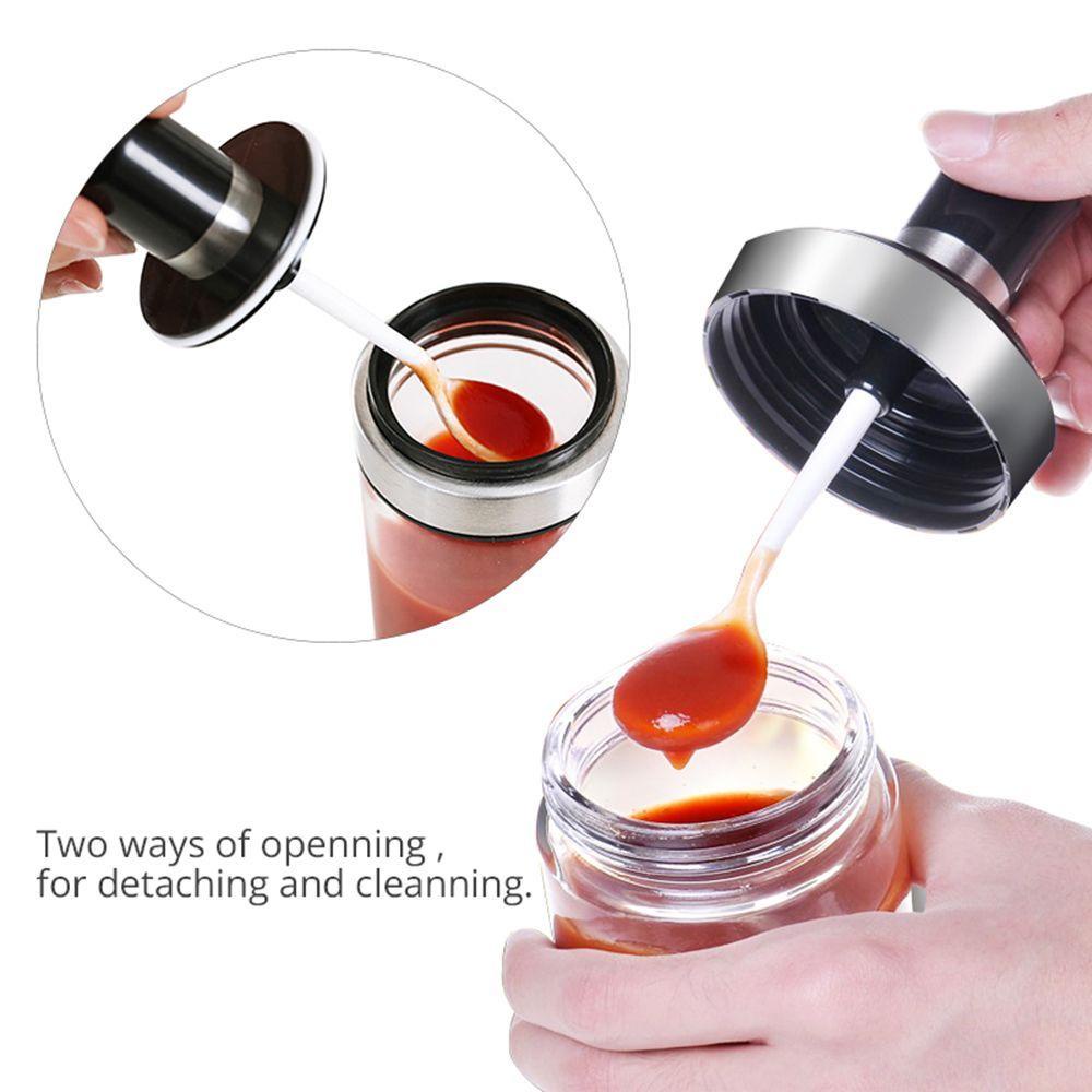 Lọ Đựng Gia Vị Bằng Thủy Tinh Kèm Muỗng Tiện Dụng