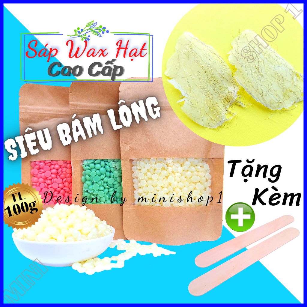 Sáp wax lông nóng hạt đậu hard wax beans quát lông nách tay chân CAO CẤP handmade, sáp wax ria mép 100g T01