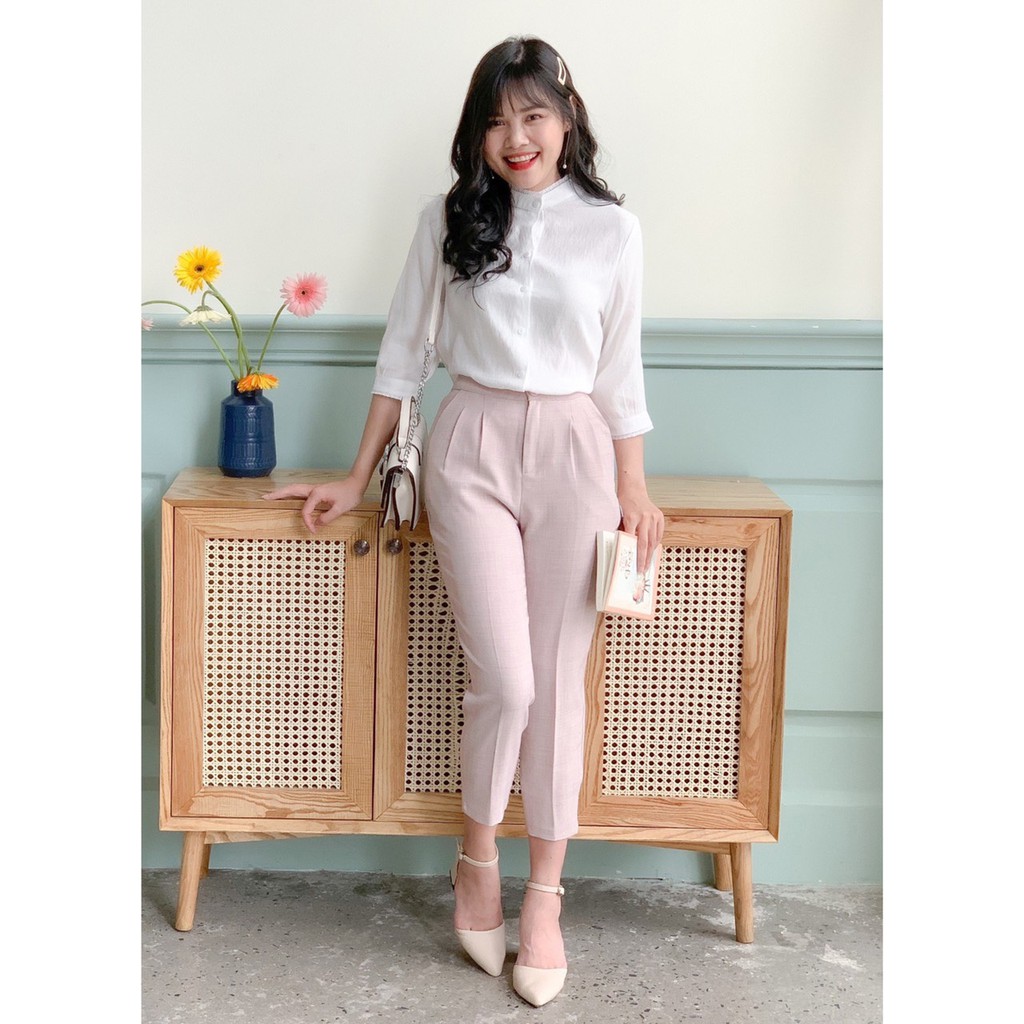 Quần âu nữ, quần baggy nữ xanh đen Bazzi đứng form chống nhăn không bai xù - ẢNH THẬT