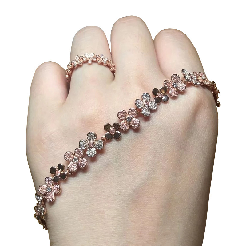 Các Swarovski mới vòng tay pha lê mận vòng tay hoa bangle