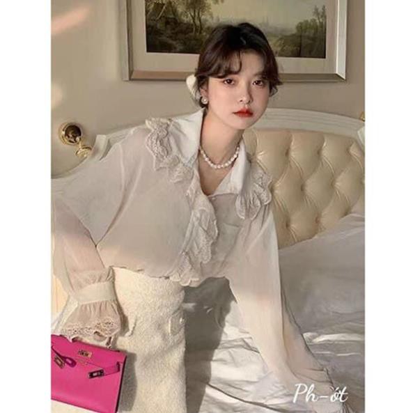 Áo Sơ Mi Nữ Cổ Viền Bèo Siêu Công Chúa Cực Hót M045 - Lolla_Fashion