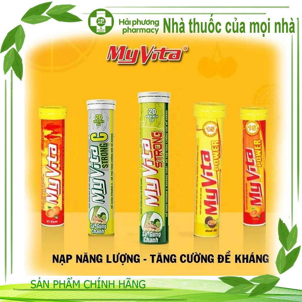 Sủi MyVita Vitamin C có tác dụng bổ sung vitamin C, giải khát hiệu quả tăng cường sức đề kháng