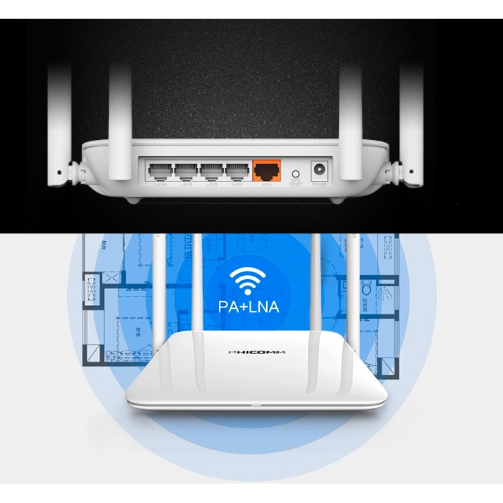 Bộ phát wifi Phicomm K2 chuẩn AC1200 2 băng tần 4 anten chịu tải cao cực kỳ ổn định hỗ trợ Padavan/Openwrt Gocloud | BigBuy360 - bigbuy360.vn