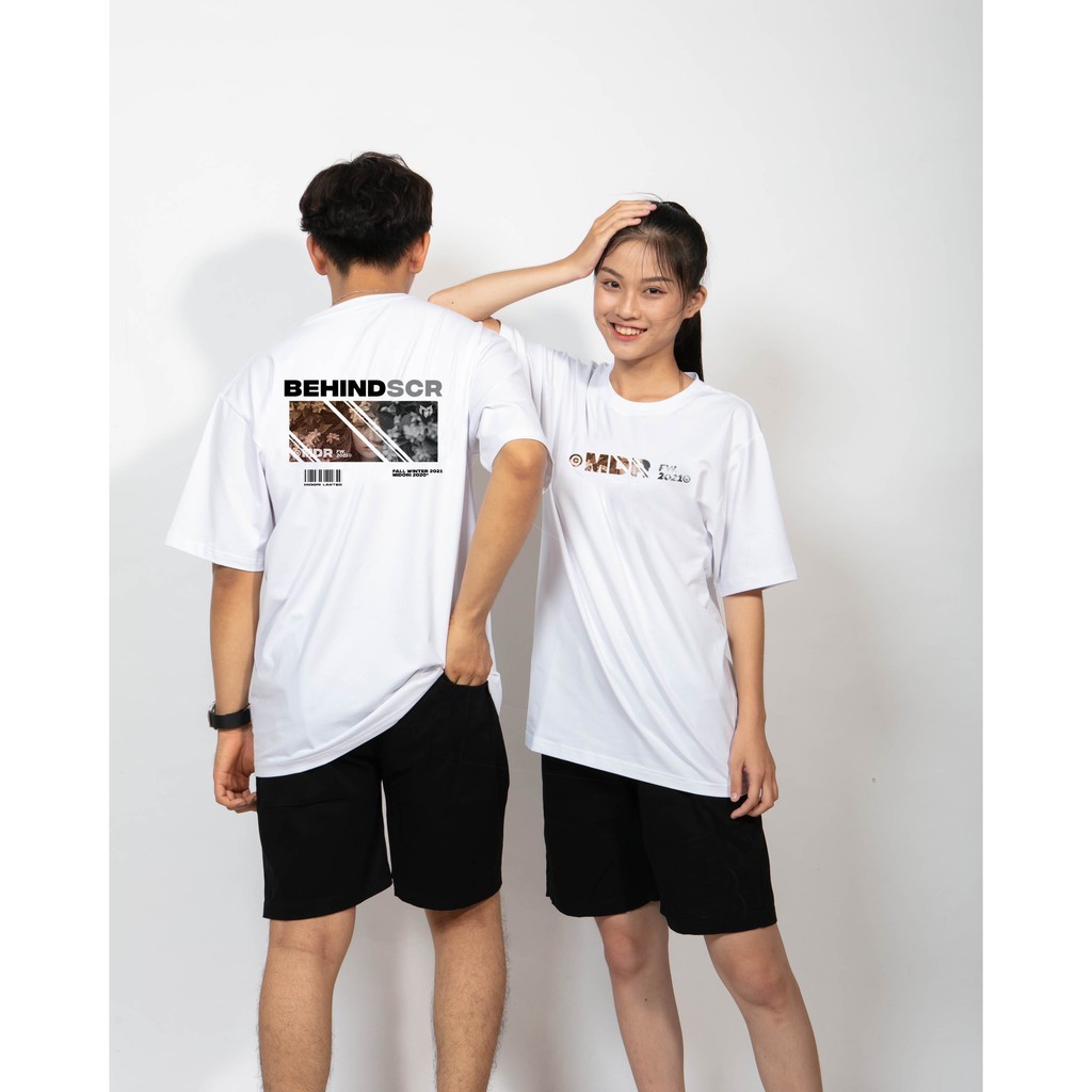 Áo phông Unisex form rộng tay lỡ Thun Nam  Nữ Behind SCR Local Brand Mi Midori