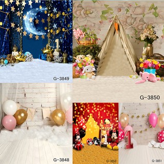 Phông nền chụp ảnh bằng vải họa tiết hoạt hình phong cách Bắc Âu cho bé