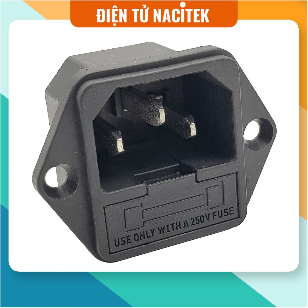 Ổ cắm gắn hộp có tai tích hợp hộp cầu chì