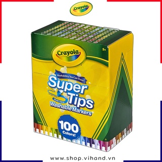 Bộ 100 màu bút lông Crayola Super Tips dễ dàng tẩy xóa bằng nước dành cho trẻ