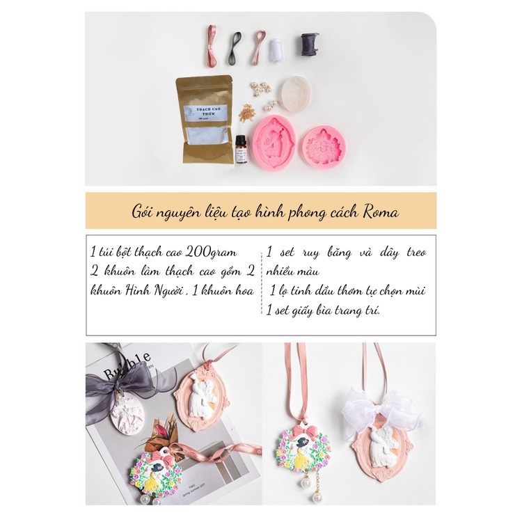 Bộ Kit Làm Sáp Thơm Treo Hình Cô Gái Làm Quà Tặng Handmade DIY