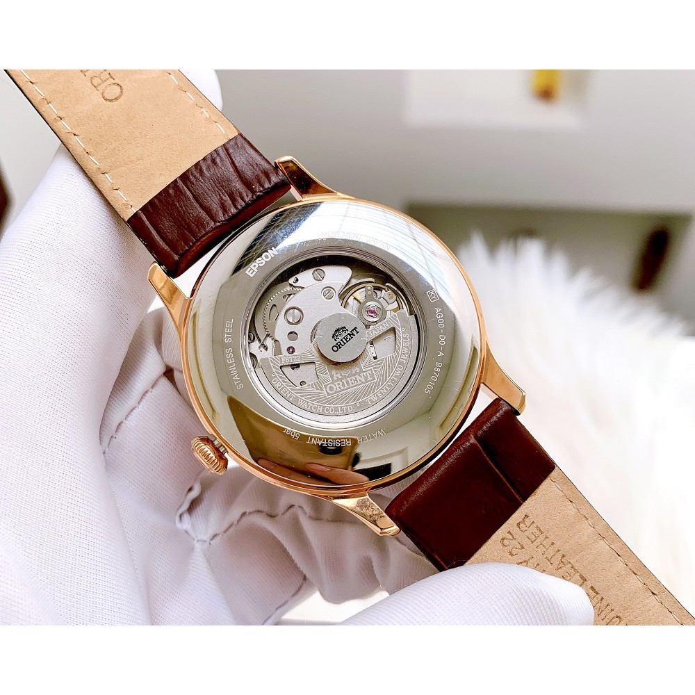 Đồng Hồ Nam Orient Caballero Dây Da Nâu FAG00001S0 Automatic 43mm