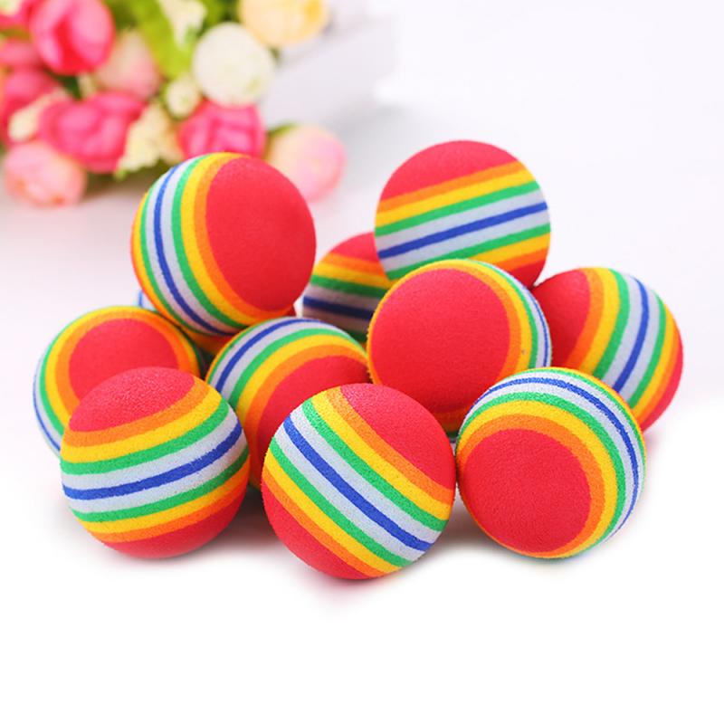 Quả Bóng EVA Màu Cầu Vồng Đồ Chơi Cho Thú Cưng