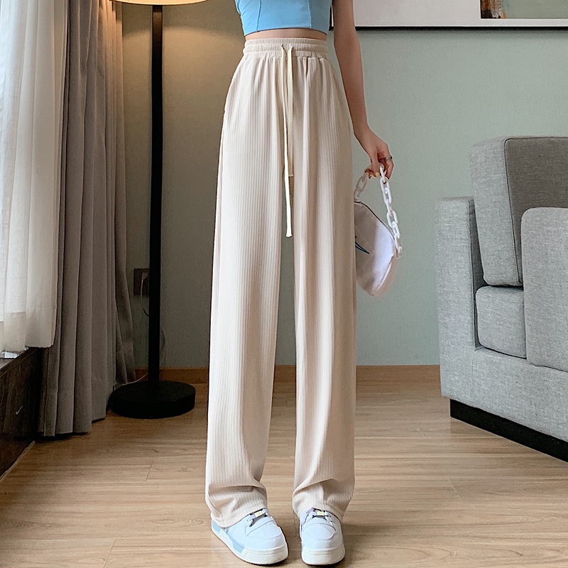 Quần dài IELGY thiết kế lưng cao dáng rộng thời trang cho nữ