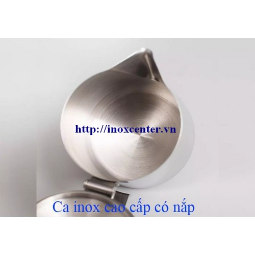 Ca inox có nắp cao cấp - Ca pha ủ trà, cafe, quầy pha chế dùng cho nhà hàng quầy bar / Dung tích 1,5 Lít và 2 Lít