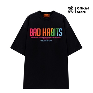 Áo Thun Unisex Bad Habits Colorful Đen 100% Cotton - Local Brand Chính Hãng