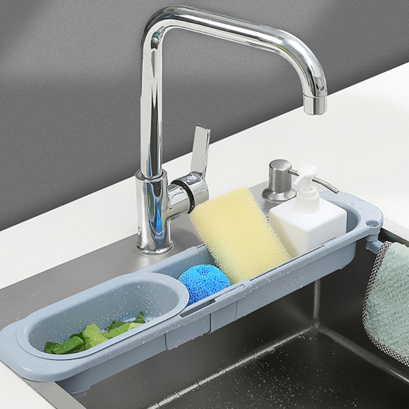 Giá đỡ xà phòng có thể điều chỉnh cao cấp gắn bồn rửa tiện dụng