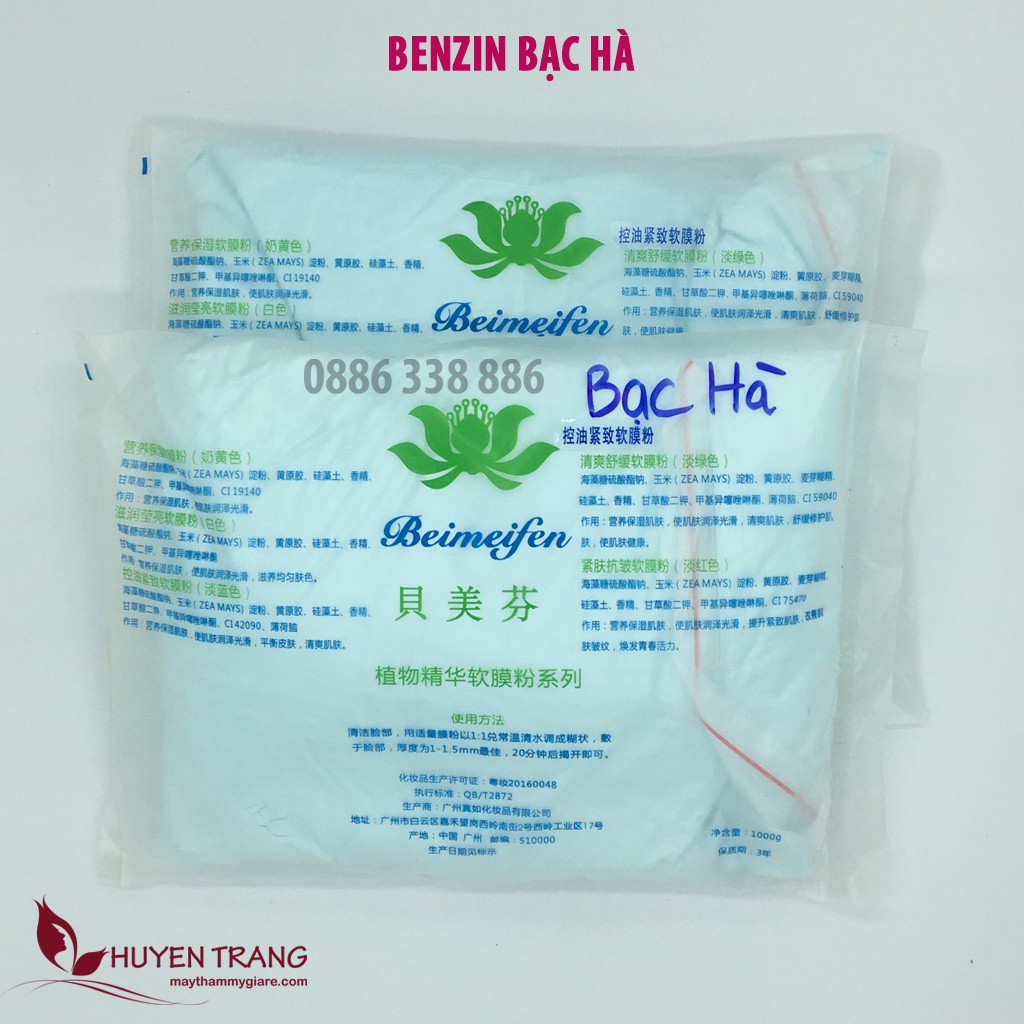 Mặt Nạ Bạc Hà Giảm Mụn Hút Dầu Gói 1KG Siêu Tiết Kiệm Dành Cho Spa - Thẩm Mỹ Huyền Trang