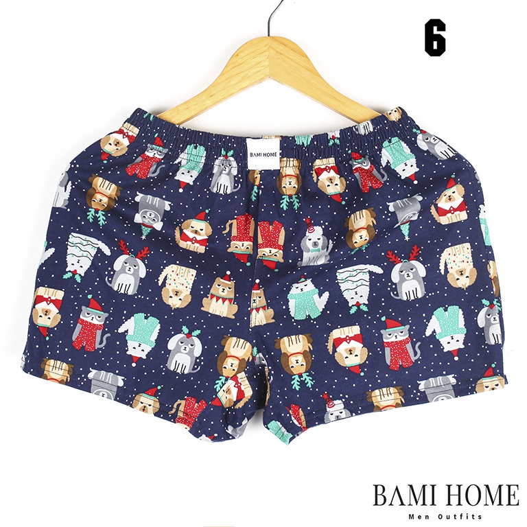 Quần short đùi ngủ nam nữ BAMI HOME, chất thun cotton thoáng mát, mềm mại QNTCT- 008