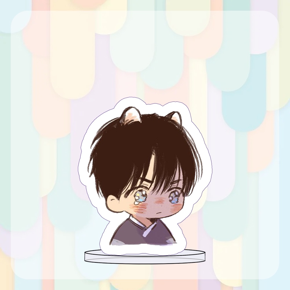 Mô hình Standee NO LOVE ZONE BL Không Chốn Yêu Đương manhwa chibi mica trưng bày