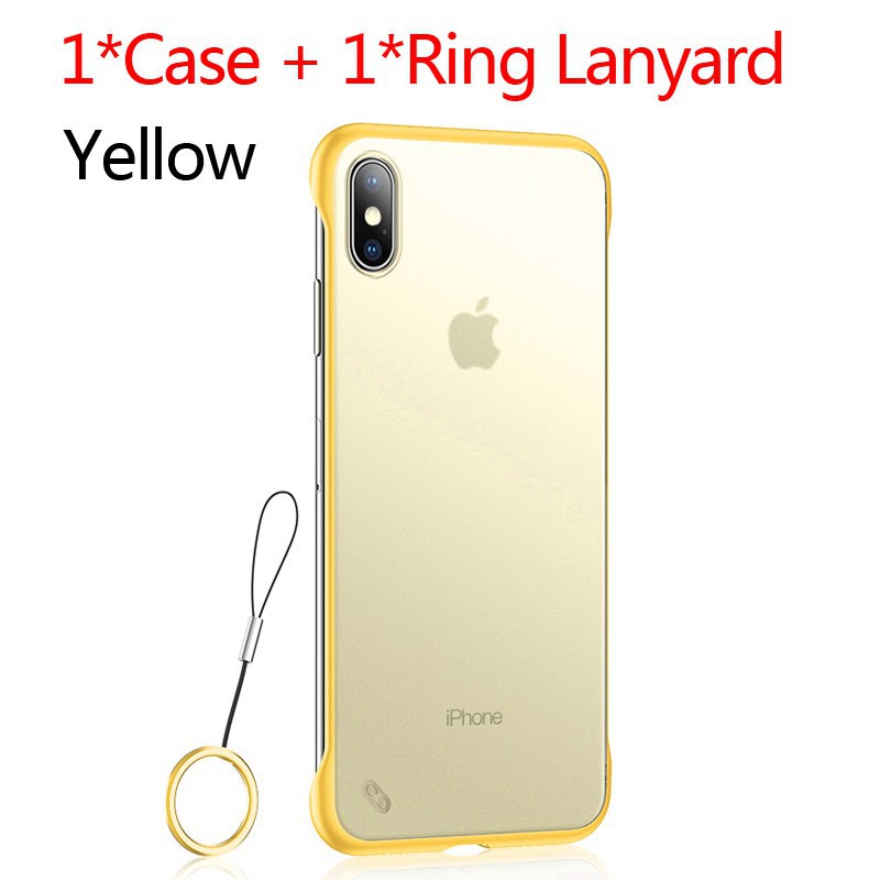 Ốp điện thoại PC cứng trong suốt không viền cho iPhone 6 6s 7 8 plus XS X XS Max XR 11 pro MAX