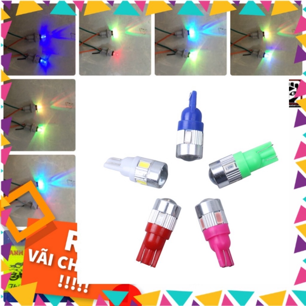 Đèn Led Xi Nhan T10 nhấp nháy 7 màu  có video