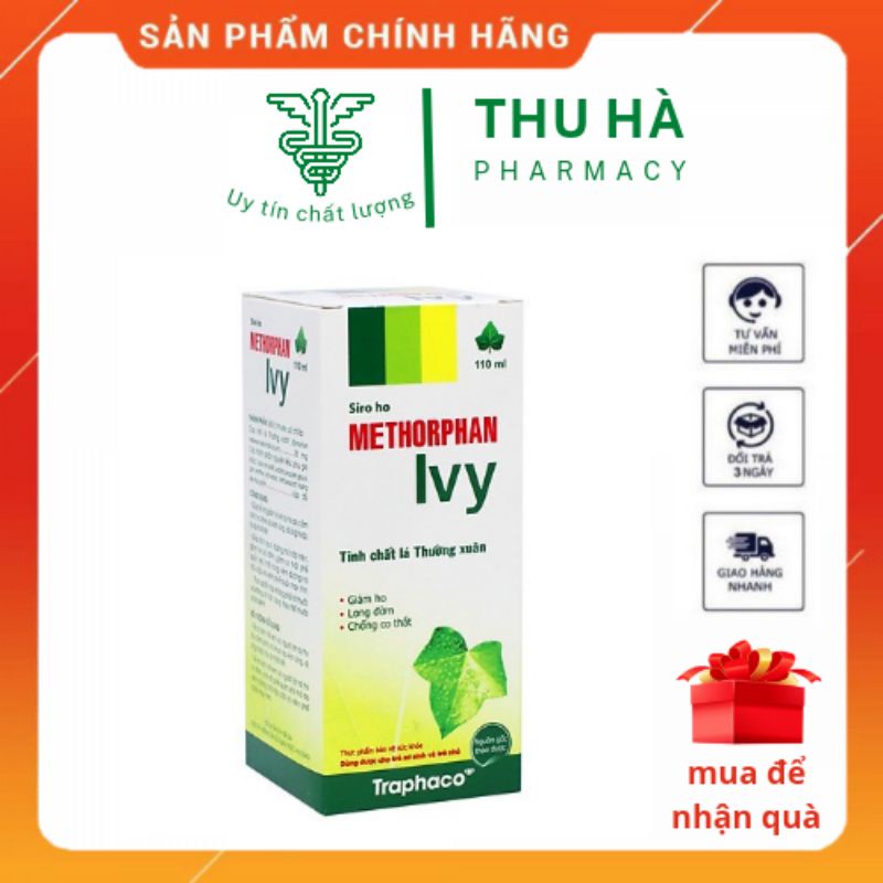 [Chính Hãng ] Siro ho Methorphan Ivy - Làm sạch đường hô hấp trên, giảm ho có đờm