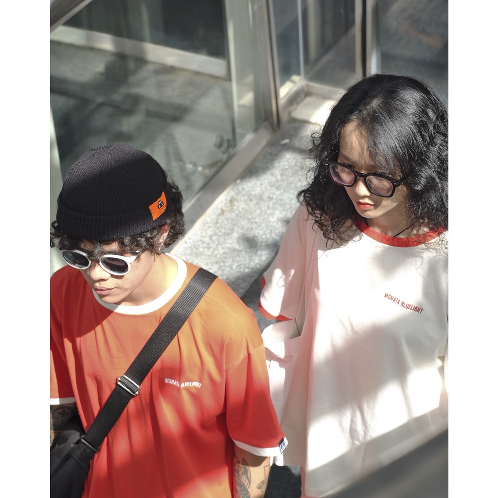 MONATA BLUELIGHT Tee Our Youth (Red White) - Áo thun unisex form rộng