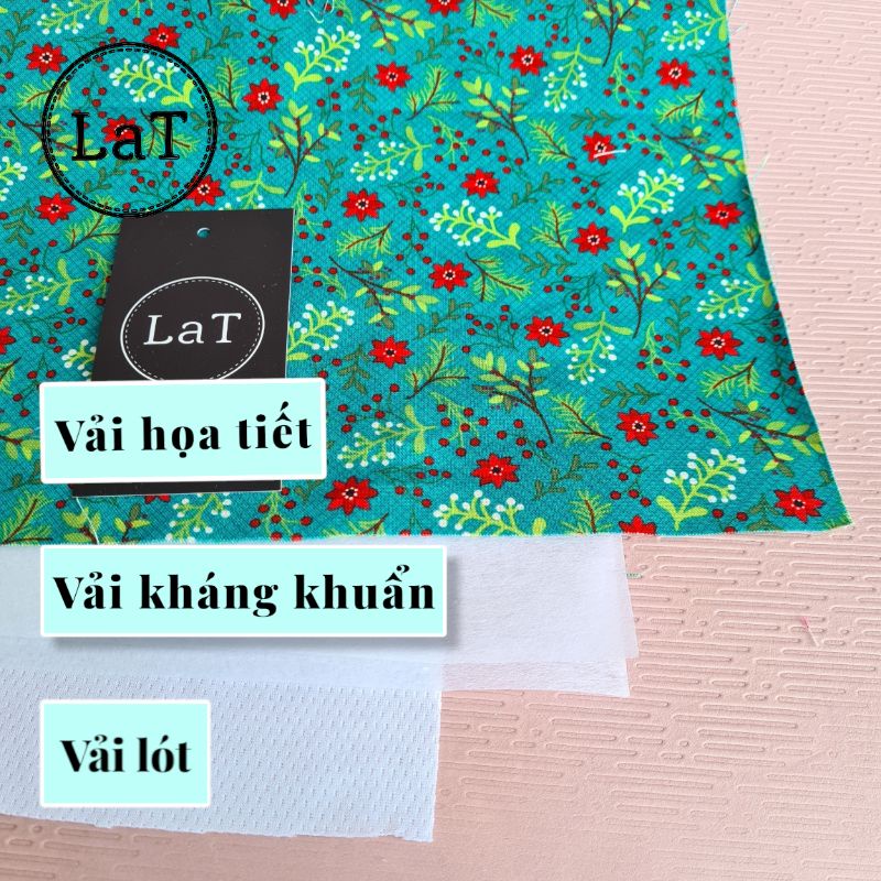 Khẩu trang vải Linen (Thô) 3D - LaT - 3 Lớp Chống bụi Kháng khuẩn - Phối Đồ Xinh Xắn