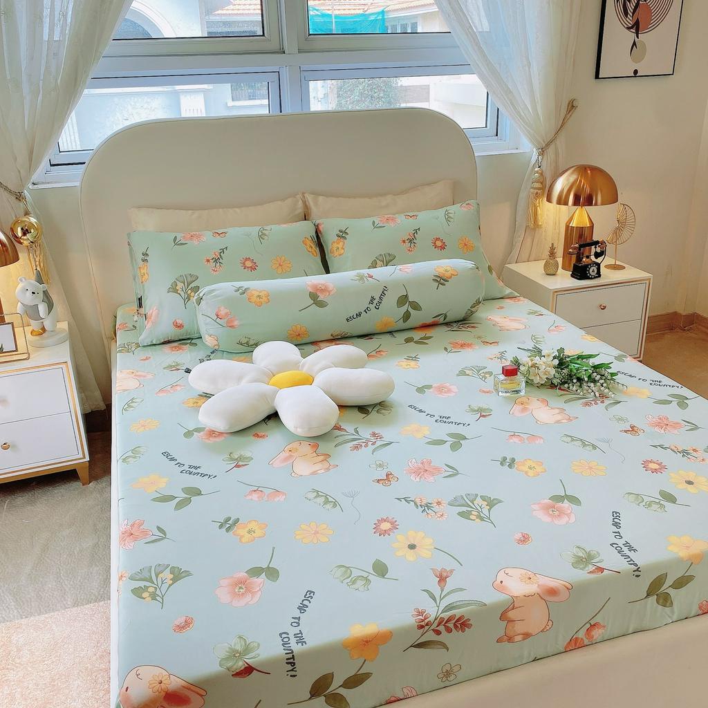 Tencel Icool chất liệu Giải nhiệt mùa hè họa tiết vườn hoa / Set 4, 5 món theo yêu cầu/ Full size