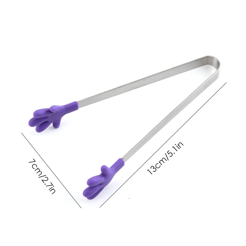 Kẹp Gắp Thức Ăn Bằng silicone Và Thép Không Gỉ