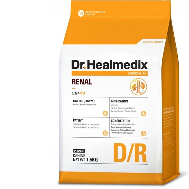 THỨC ĂN HẠT PHÒNG VÀ ĐIỀU TRỊ BỆNH THẬN CHO CHÓ - DR. HEALMEDIX RENAL 1,5kg