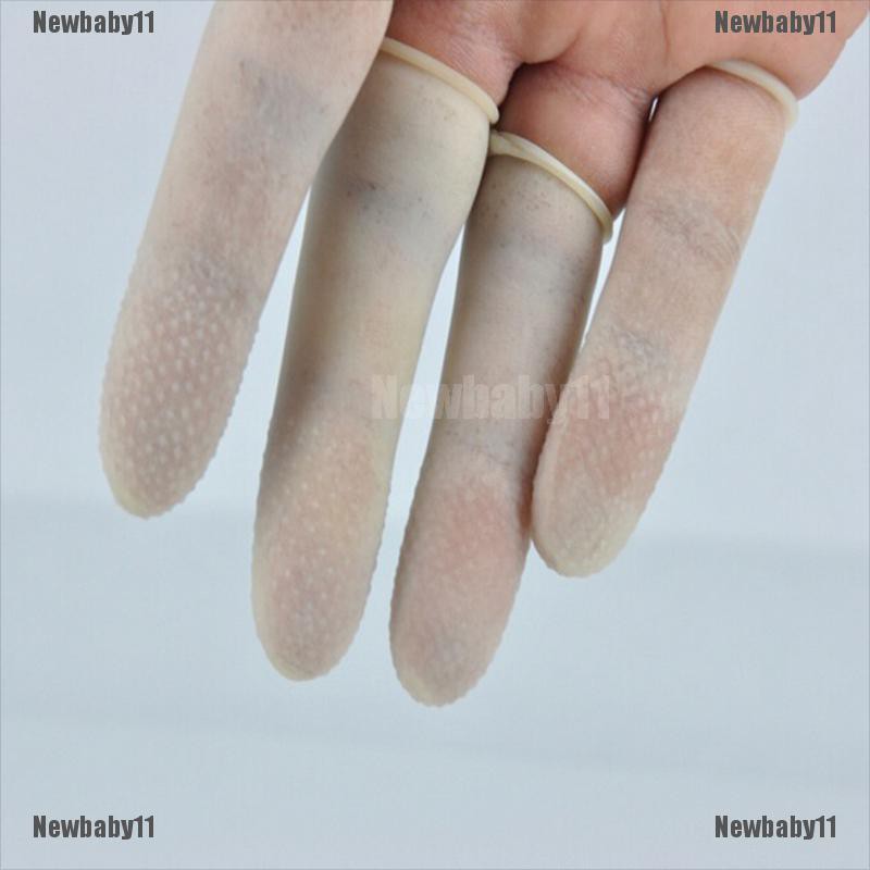 Set 100 Găng Tay Cao Su Tự Nhiên Dày Dặn Bảo Vệ Ngón Tay