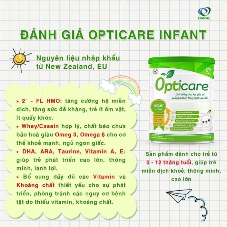 Sữa OPTICARE đủ số Infant/ Pedia/ GrowIQ 380g, 850g