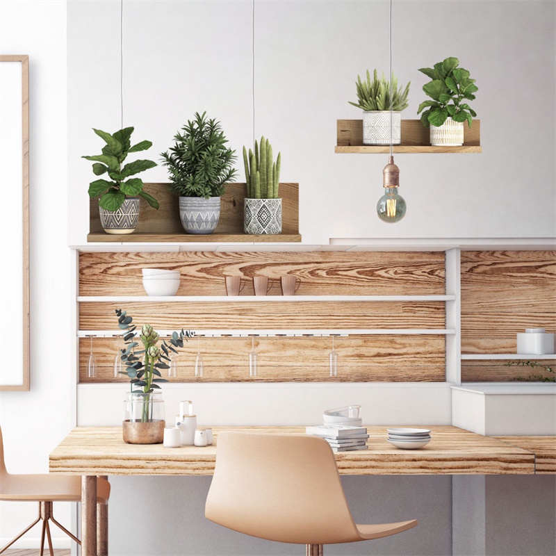 Watercolor style potted green value wall stickers decorative PVC personalized plant potted stickers