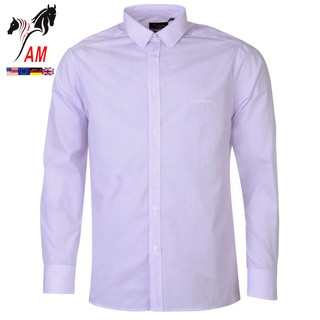 Áo Sơ Mi Nam Dài Tay Pierre Cardin Long Sleeve Shirt Mens Cao Cấp (Màu Pink Sọc Caro -UK )