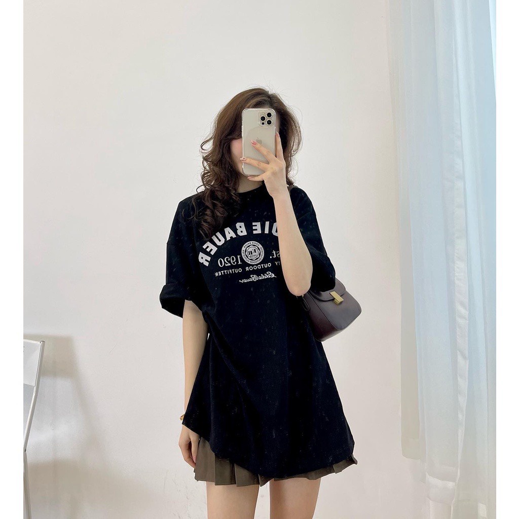 Áo Phông Oversize In EDDIE BAUER 3158 Chất Tuyết Nhung, Cotton Khô Mặc Đôi Nam Nữ Samsam4896